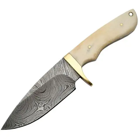 Damascus Fixed Blade Knife — Full Tang