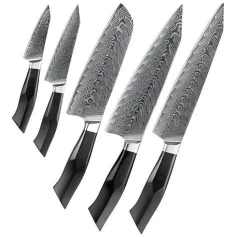 5-Piece Damascus Chef Set